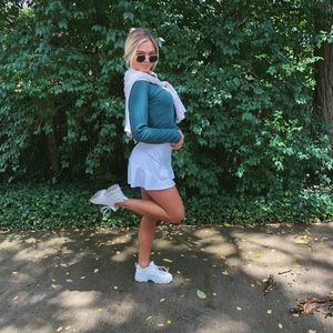 Long sleeve forest green shirt